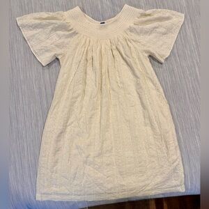 Old Navy Flutter-Sleeve Smocked Embroidered Mini Shift Dress